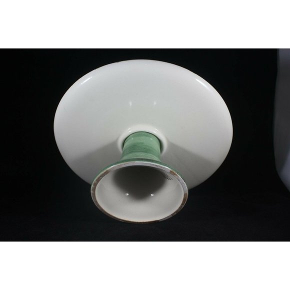 ZRIKE Winter Frolic Pedestal Cake Plate Stand Hand Painted Italy Michal Sparks - Picture 8 of 10